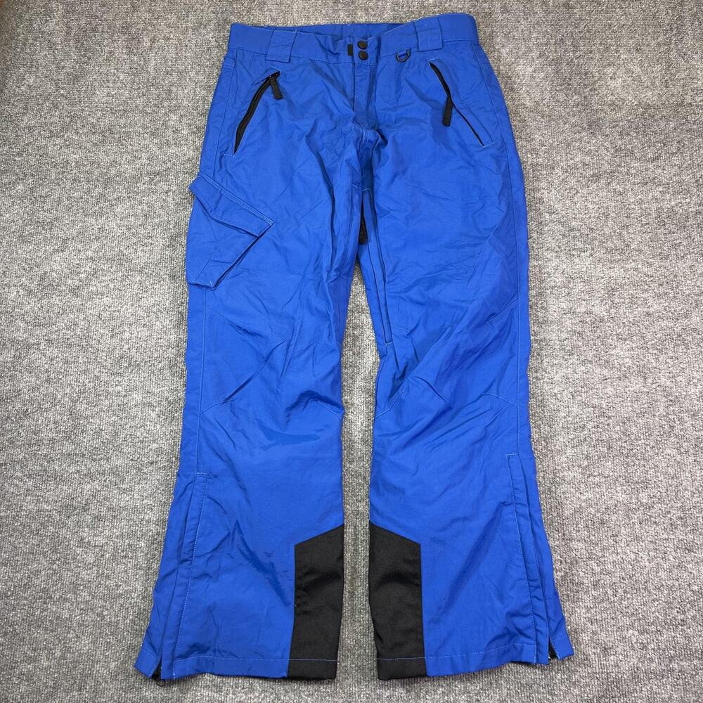 Slalom Snow Pants Womens Medium Blue Insulated Ski Zip Pockets Snowboard